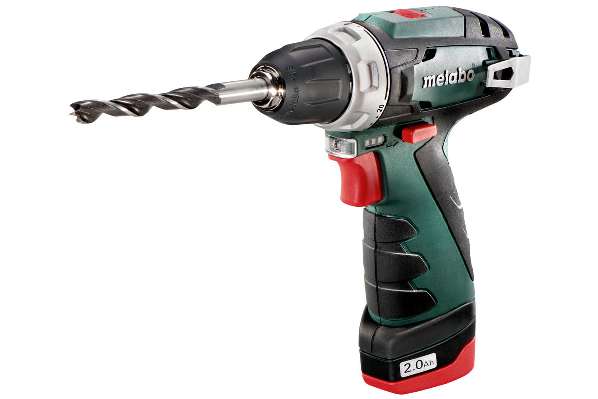 Дрель-шуруповерт Metabo PowerMaxx BS, 12 В, 2 Ач, 34 Нм, щеточный