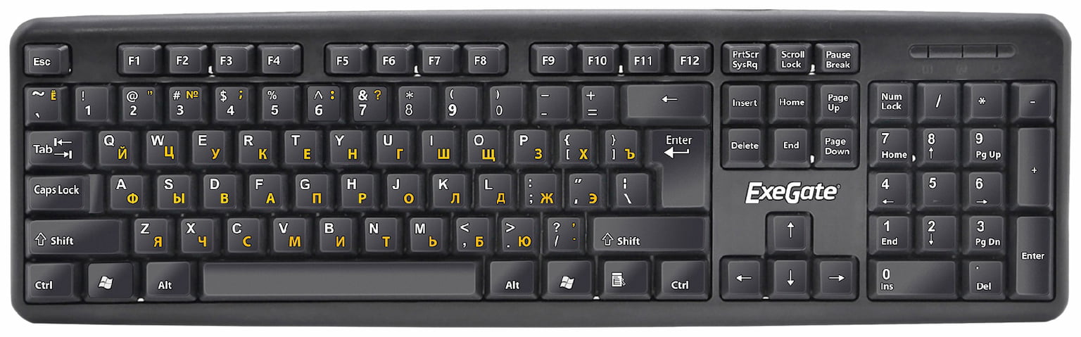 Клавиатура проводная ExeGate LY-331L (EX263906RUS), USB, черный