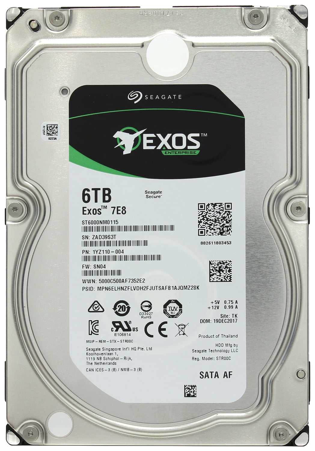 Жесткий диск Seagate Original SATA-III 6Tb ST6000NM0115 Enterprise Capacity (7200rpm) 256Mb 3.5"