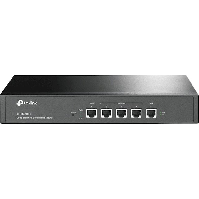 Маршрутизатор TP-Link TL-R480T+, 1×100 Мбит/с WAN + 1×100 Мбит/с LAN + 3×100 Мбит/с WAN/LAN, управляемый