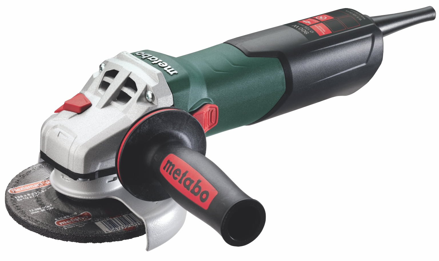Угловая шлифовальная машина Metabo W 9-125 Quick 600374000 шлифмашина угловая900вт,2.5Нм, 10500 об/мин, вес 2.1 кг