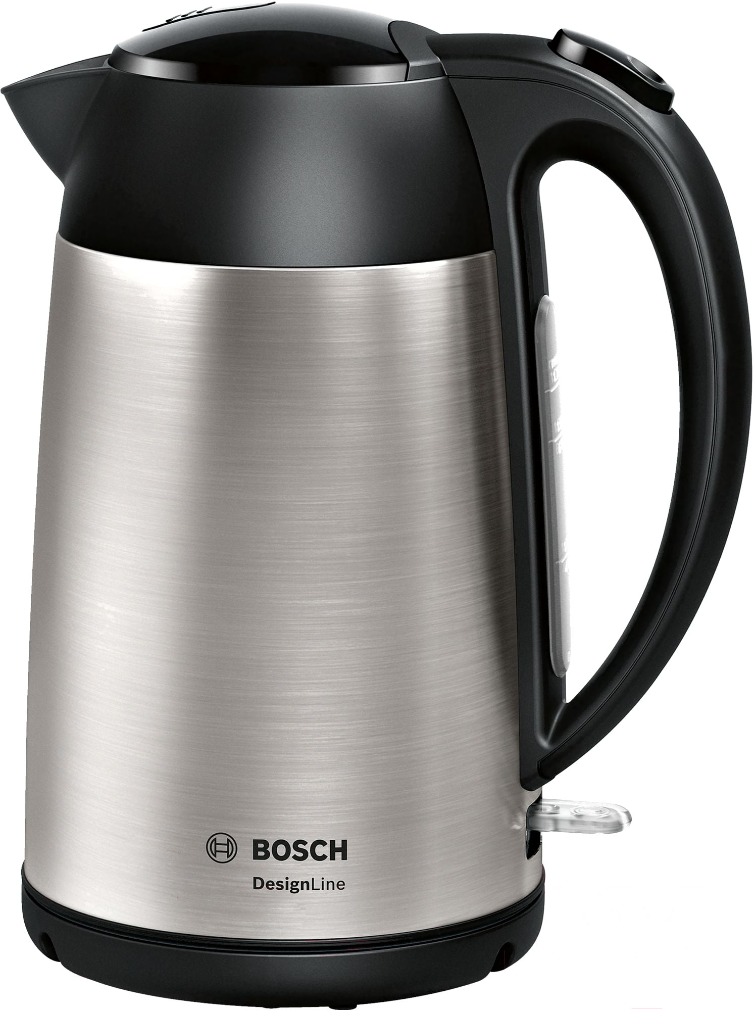 Чайник электрический Bosch TWK3P420 черный, 1.7 л, 2400 Вт, скрытый нагревательный элемент