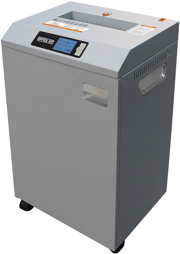 Шредер Office Kit S850 1,9х15 (секр.P-5)/фрагменты/19лист./85лтр./Уничт:скрепки, скобы, пл.карты/CD