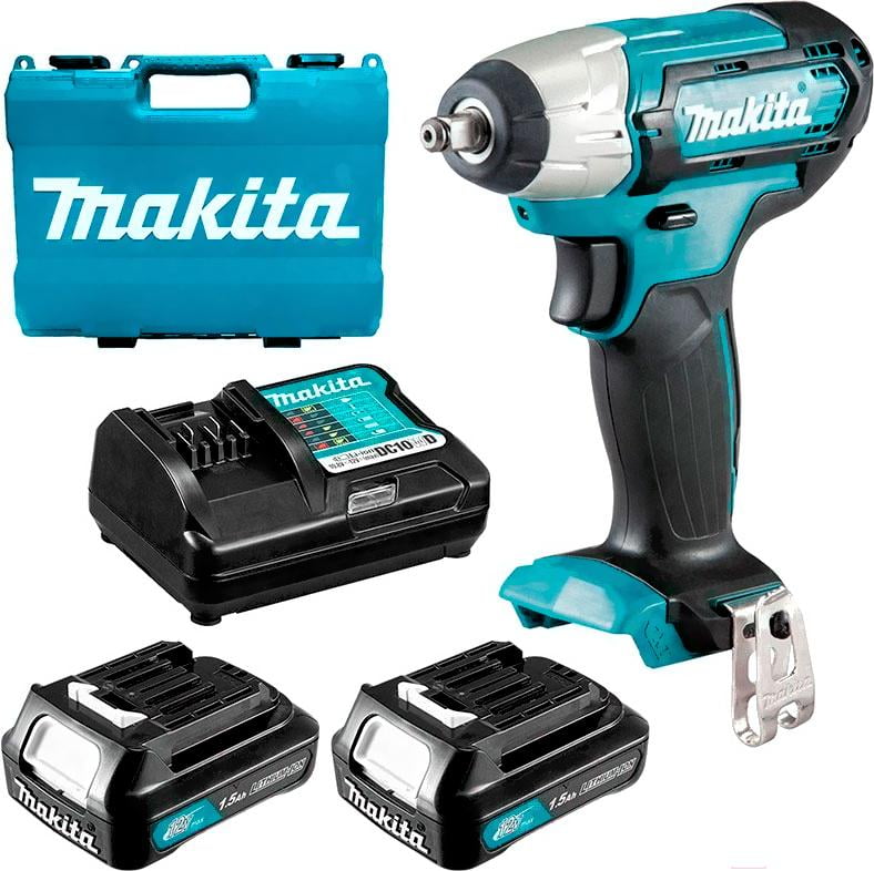 Гайковерт ак(уд) Makita TW140DWAE , 10.8В,2х2Ач Li-ion,0-3200у\м,140Нм,3\8",1.2кг,кейс,подсв,M8-M16 TW140DWAE