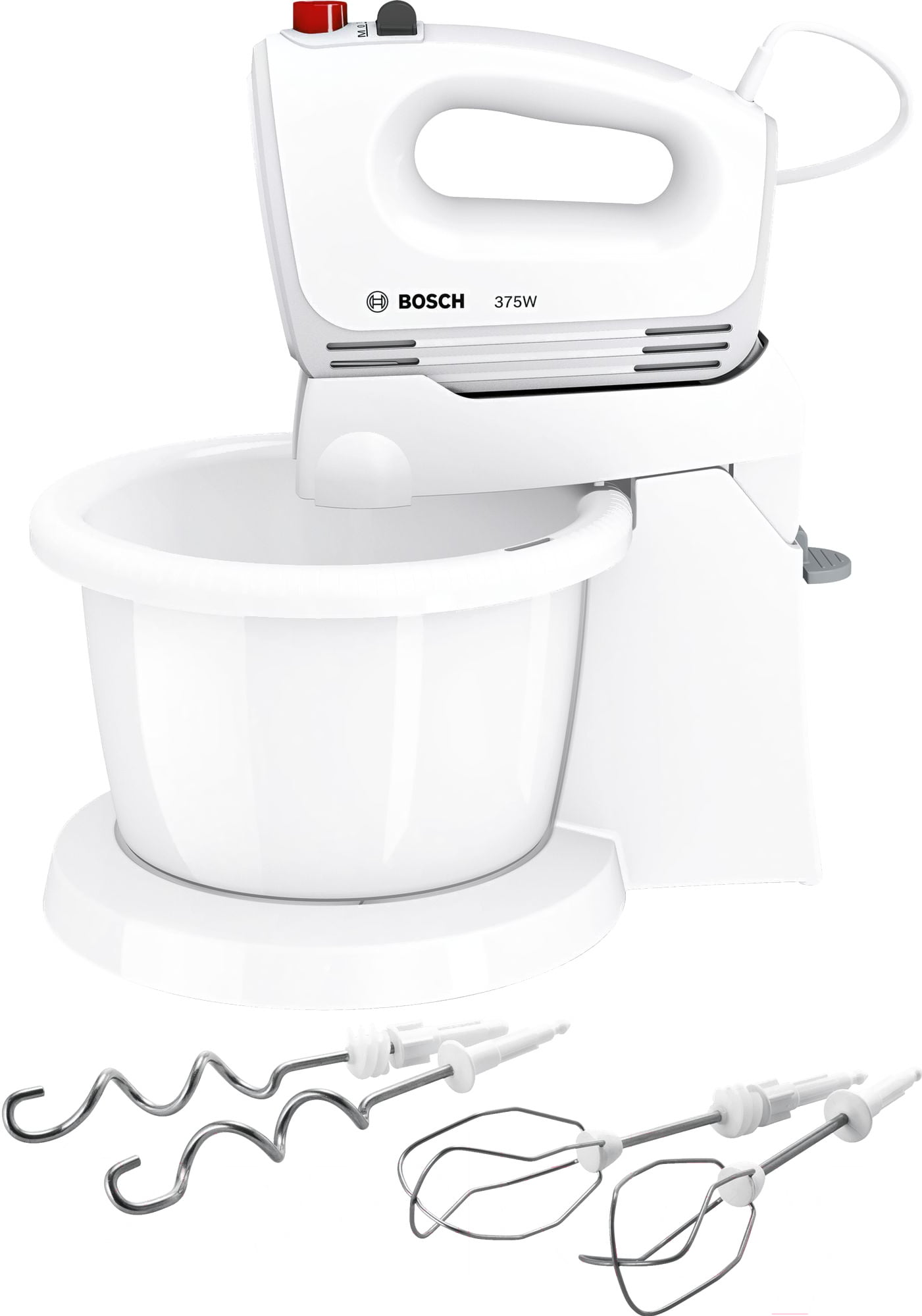 Миксер Bosch MFQ2600W белый, ручной, 375 Вт, 3 л, 4 скорости
