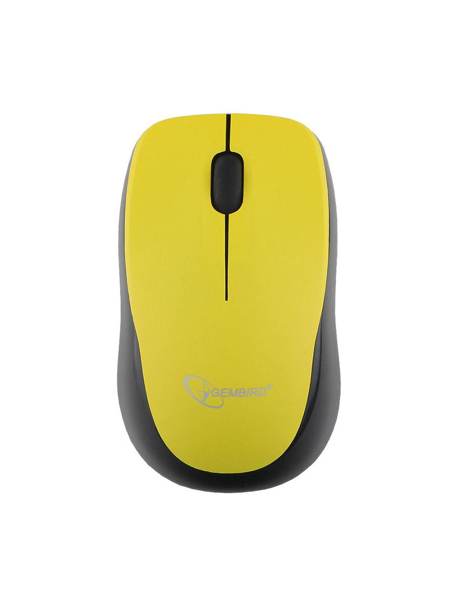 Мышь беспроводная Gembird MUSW-360-LM желтый, 1000 dpi, радиоканал, USB, кнопки - 3
