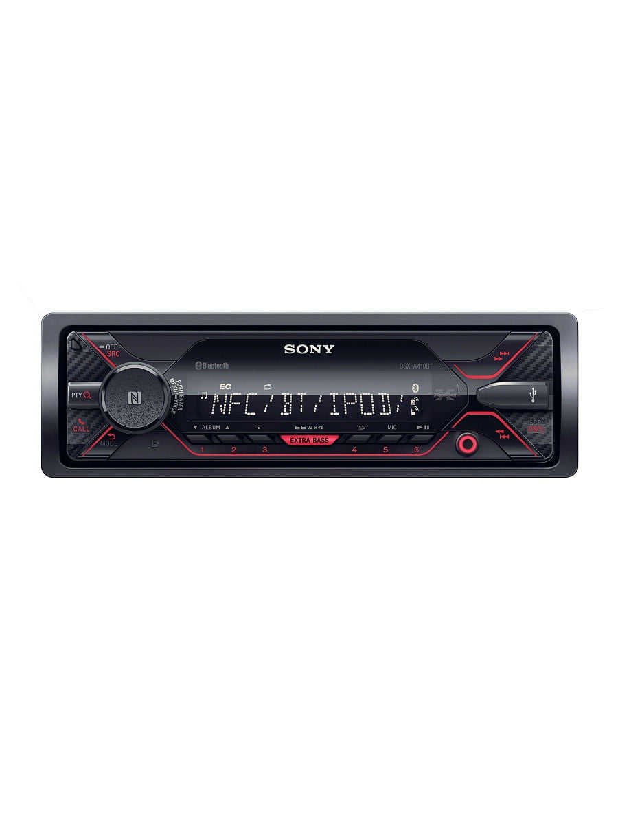 Автомагнитола Sony DSX-A410BT, 1 DIN, Bluetooth, USB Type-A, AUX, съёмная панель