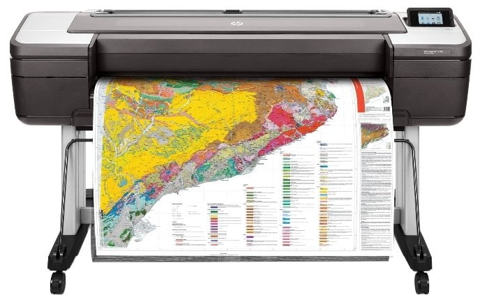 Плоттер струйный HP DesignJet T1700dr 44-in Printer (W6B56A), A0, цветной, 44", 1118 мм, 2400x1200 dpi, USB, Gigabit Ethernet