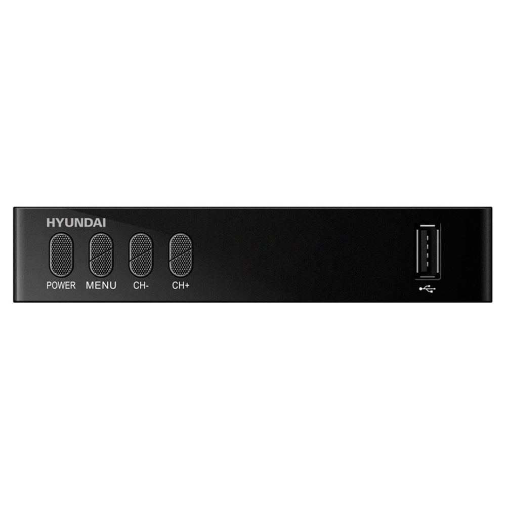 Приставка для цифрового ТВ Hyundai H-DVB440 черный, DVB-T2, DVB-T, DVB-C, HDMI, USB 2.0 x2