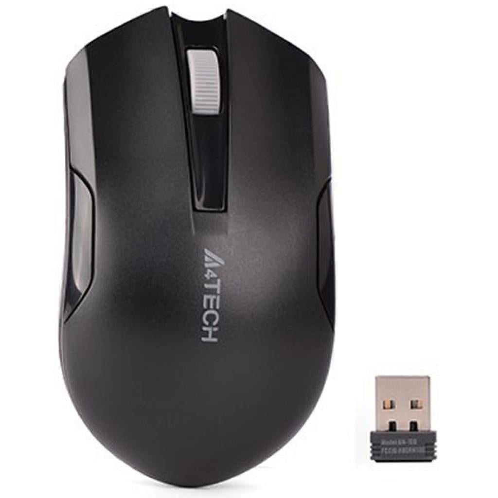 Мышь беспроводная A4Tech G3-200NS черный, 1000 dpi, USB Type-A, радиоканал, кнопки - 3