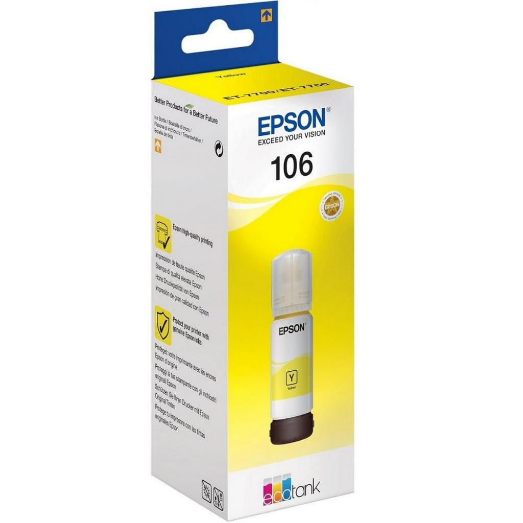 Чернила Epson 106Y C13T00R440 желтый (70 мл) для Epson L7160/7180