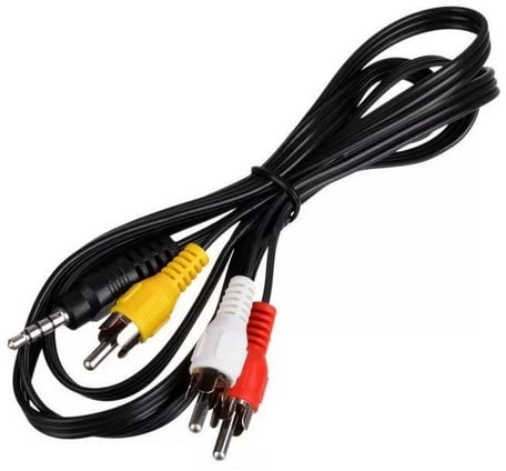 Кабель аудио/видео Cablexpert CCA-4P2R-2M, Jack3.5 4pin папа->3х RCA папа, 2м, черный