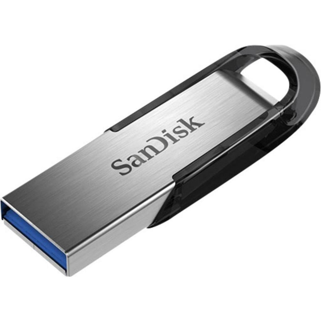 Флешка USB Sandisk CZ73 Cruzer Ultra Flair (SDCZ73-032G-G46), 32Gb, USB 3.0, R/W 150/45, серебристый/черный