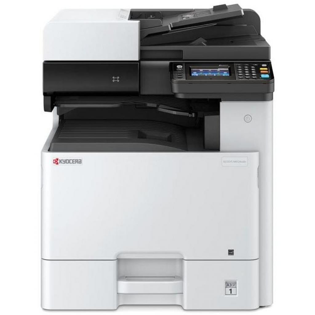 МФУ лазерное Kyocera Ecosys M8124cidn (1102P43NL0), A3, цветной, печ. до 24 стр/мин. (А4) до 12 стр/мин. (А3), скан. до 50 стр/мин., 1200 x 1200 dpi (печать) 600x600dpi (скан.), USB, RJ-45, NFC, Air Print, Mopria