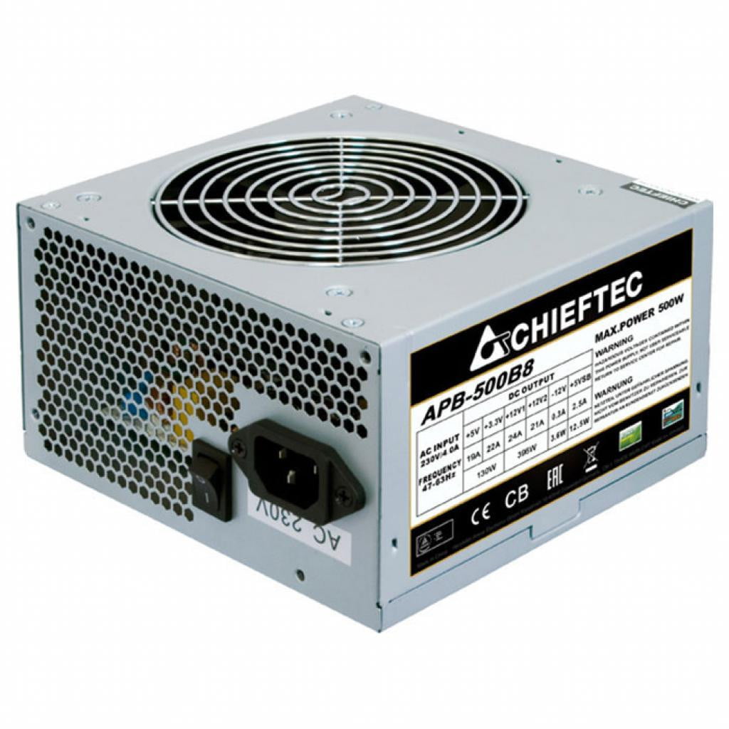 Блок питания Chieftec APB-500B8, 500Вт, 80 PLUS, 120мм, серый