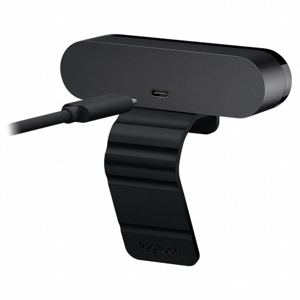 Веб-камера Logitech Brio 4K HDR 3840x2160, 30 кадр/с, USB Type-A, микрофон (2 шт, шумоподавление), автоматическая фокусировка, автоосвещение, HDR, шторка приватности, универсальное крепление
