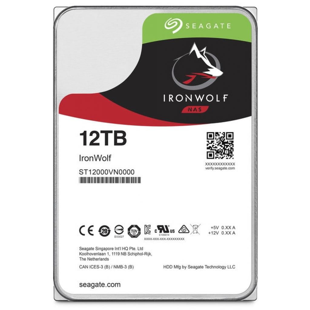 Жесткий диск HDD Seagate IronWolf 12Tb 7200rpm SATA 256Mb 3.5"