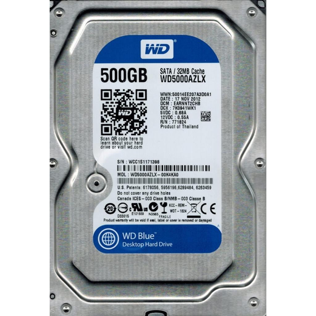 Жесткий диск Western Digital Original SATA-III 500Gb WD5000AZLX Blue (7200rpm) 32Mb 3.5"