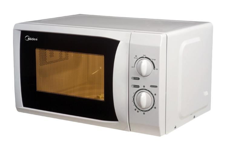 Микроволновая печь Midea MM720CFB белый, 20 л, 700 Вт, переключатели - поворотный механизм