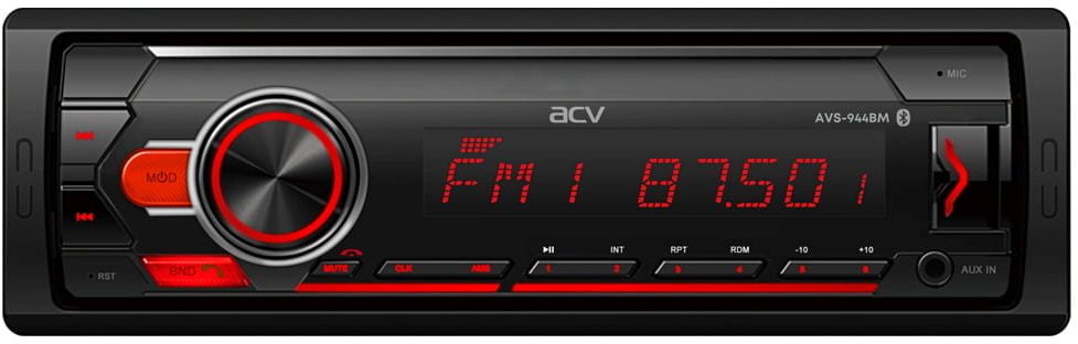Автомагнитола ACV AVS-944BM, 1 DIN, Bluetooth, USB Type-A, AUX