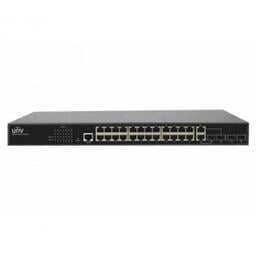 Коммутатор Uniview NSW5110-24GT4GP-IN, 24×1 Гбит/с + 4×1 Гбит/с Uplink, управляемый