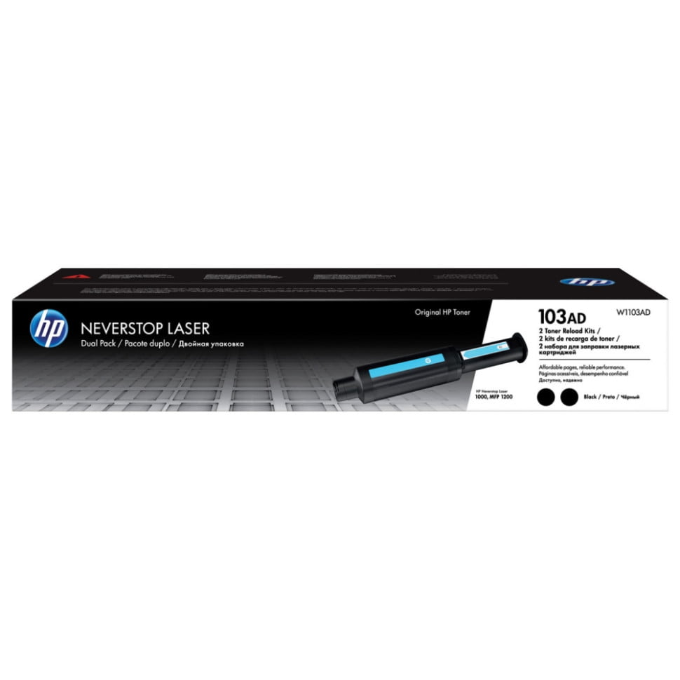 Заправочный комплект тонера 103AD HP Neverstop Laser 1000a/1000w/1200a/1200w, 2X2,5К W1103AD