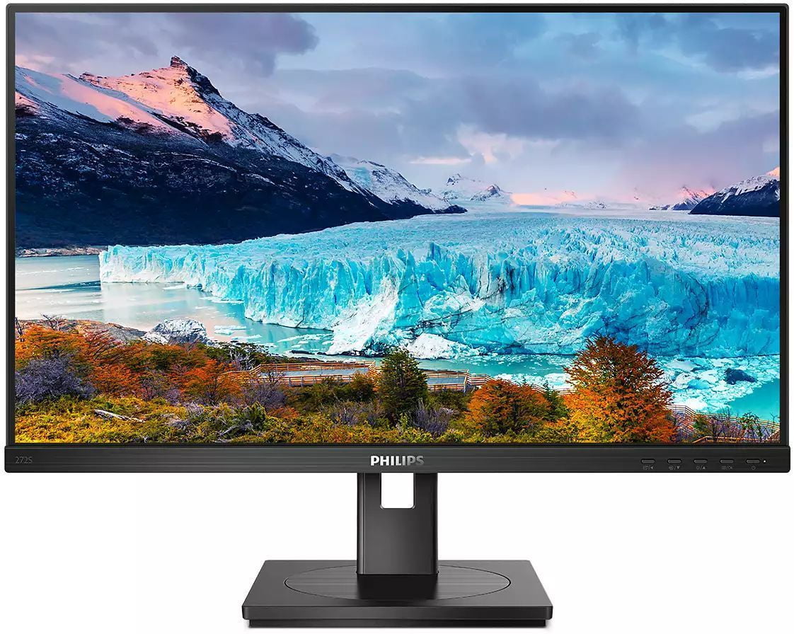 Монитор 27" Philips 272S1M IPS 1920x1080, 75 Гц, 4 мс, 16:9, 250 кд/м², HDMI, DisplayPort, DVI-D, VGA, Flicker Free, Low Blue Light, черный