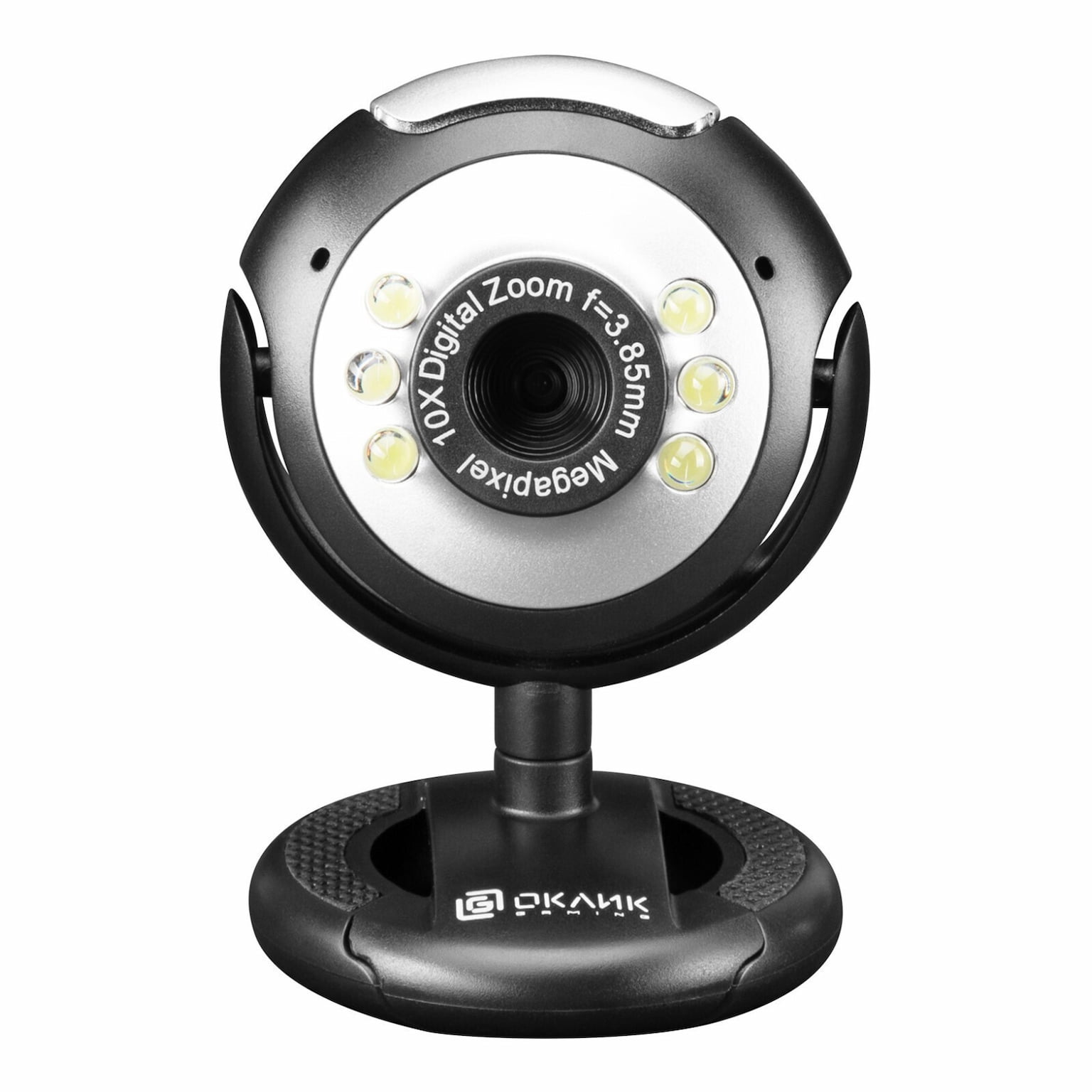 Веб-камера OKLICK OK-C8825 640x480, 30 кадр/с, USB Type-A, микрофон, черный/белый
