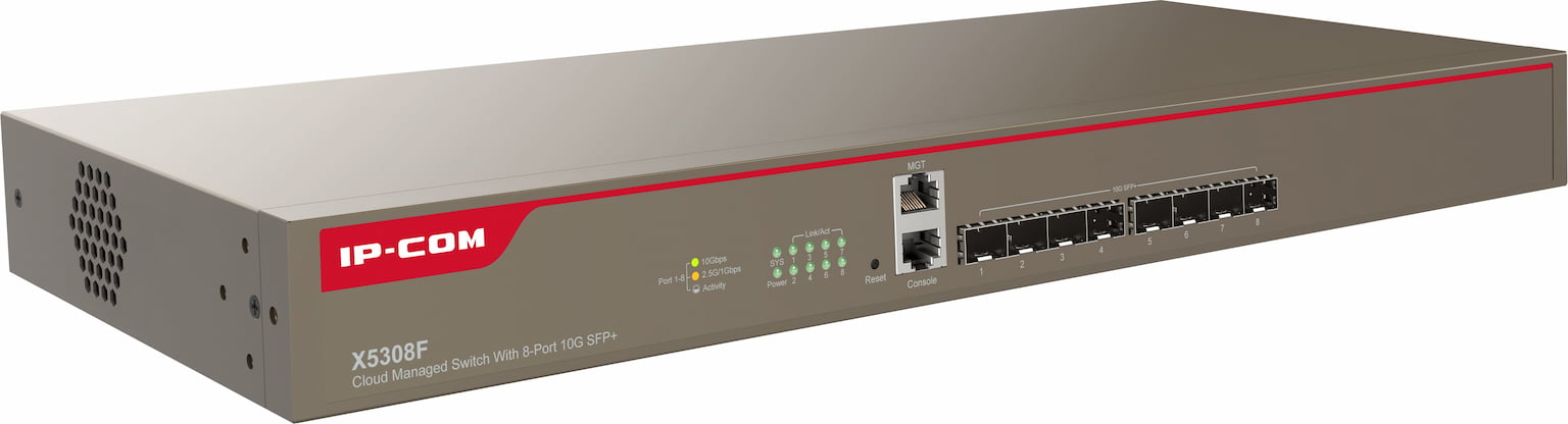 Коммутатор IP-COM X5308F, 8×10 Гбит/с SFP+, управляемый