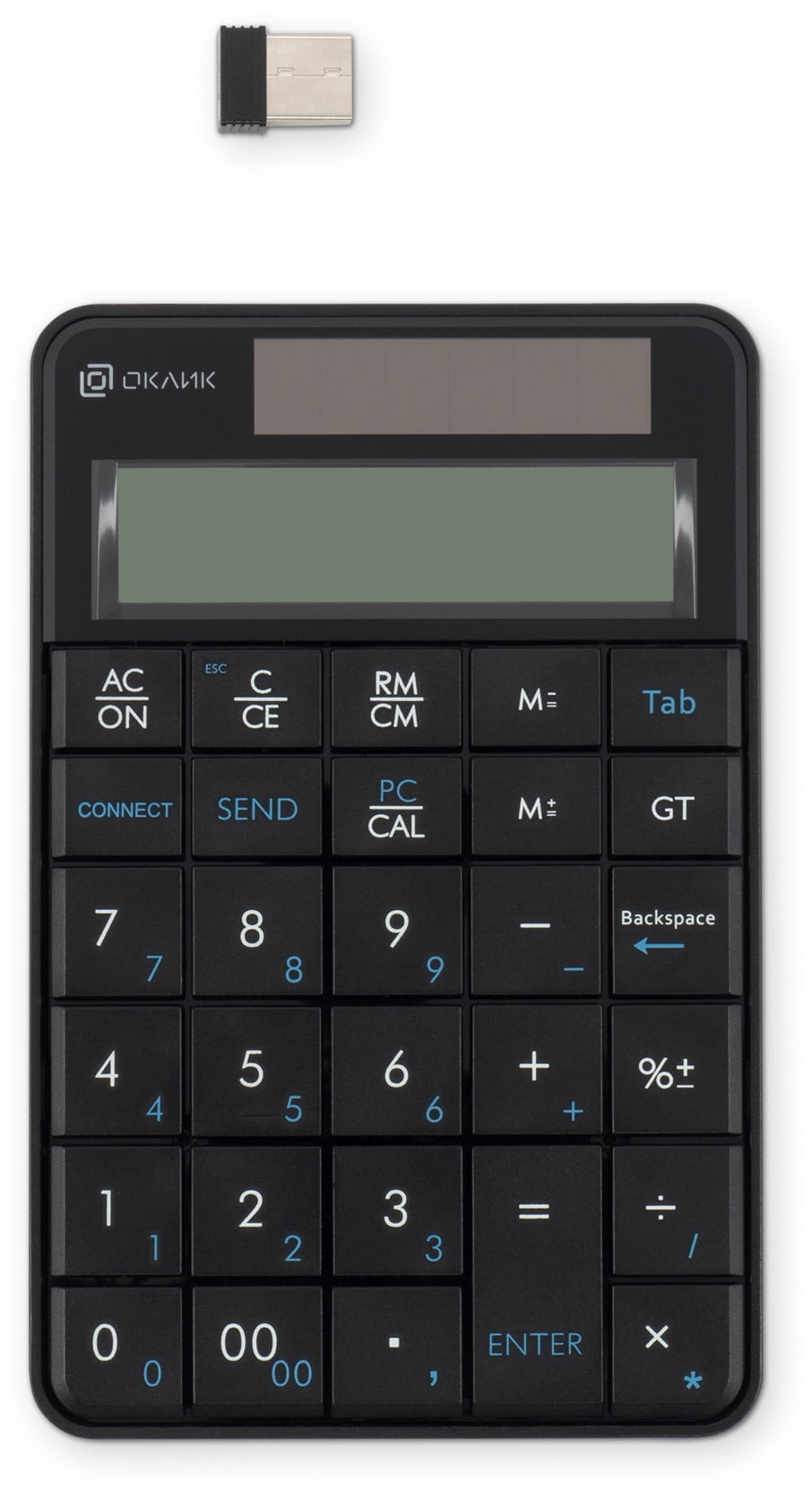 Цифровой блок Oklick K604W беспроводная, радиоканал, чёрный