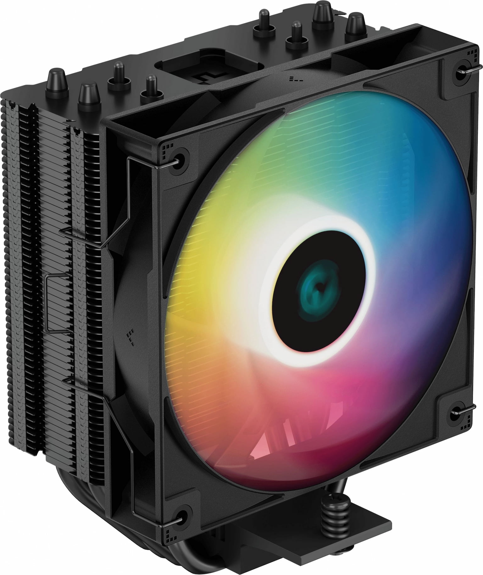 Кулер для процессора DEEPCOOL AG400 BK ARGb черный, 120 мм, алюминий/медь, 2000 об/мин, 31.6 дБ, 4 pin, 220 Вт, 150 мм