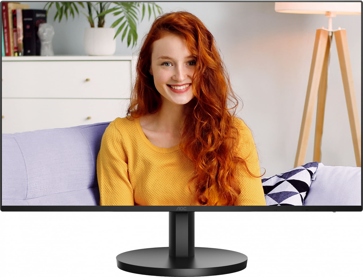 Монитор 23.8" AOC 24B3CA2, IPS, 1920x1080, 100 Гц, 4 мс, 16:9, 250 кд/м², 1xHDMI, 1xUSB-C, 2xUSB-B, 2x3 Вт, черный
