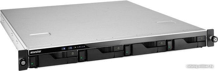 Сетевой накопитель ASUSTOR AS6504RS 4Bay/Intel Atom C3538, 2.1GHz/8Gb DDR4/noHDD,LFF(HDD,SSD),/2x1GbE(LAN)/4xUSB3.2; 90IX01G0-BW3S00