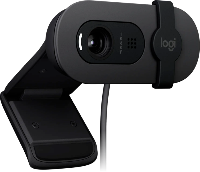 Веб-камера Logitech Webcam Brio 100, 1920x1080, GRAPHITE, защитная шторка
