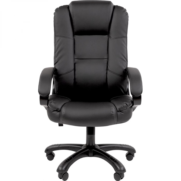 Кресло Chairman 600 черный, экокожа, 120 кг