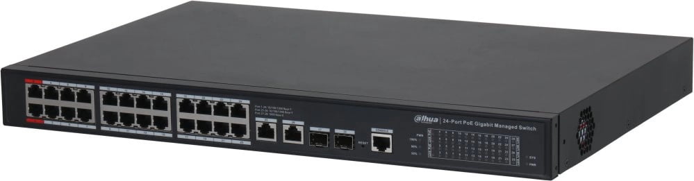 Коммутатор Dahua DH-S4228-24GT-360, 24×1 Гбит/с + 2×1 Гбит/с + 2×1 Гбит/с SFP, управляемый