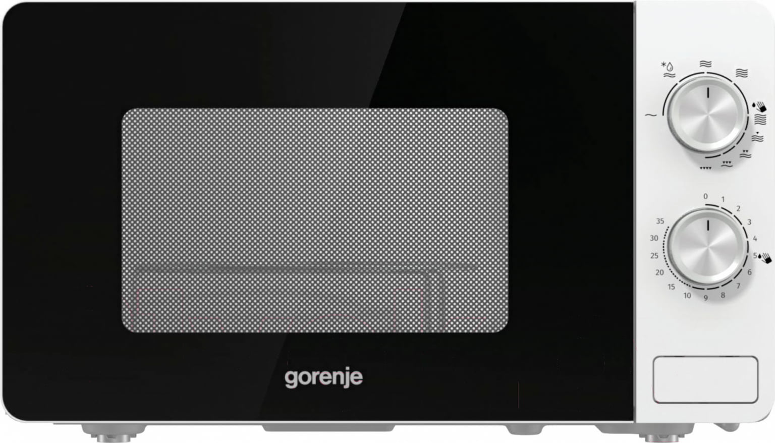 Микроволновая печь Gorenje MO20E2W белый, 20 л, 800 Вт, переключатели - поворотный механизм