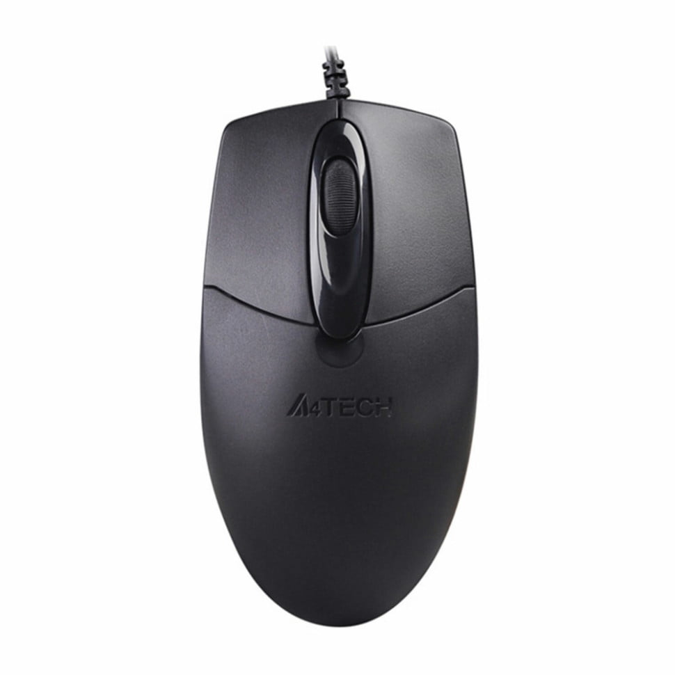 Мышь проводная A4Tech OP-720 черный, 1200 dpi, USB Type-A, кнопки - 3