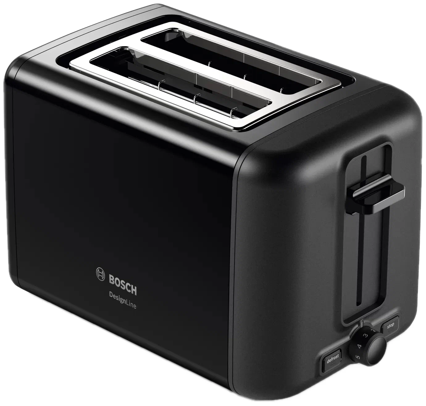 Тостер Bosch TAT3P423 черный, 970 Вт, 2 слота
