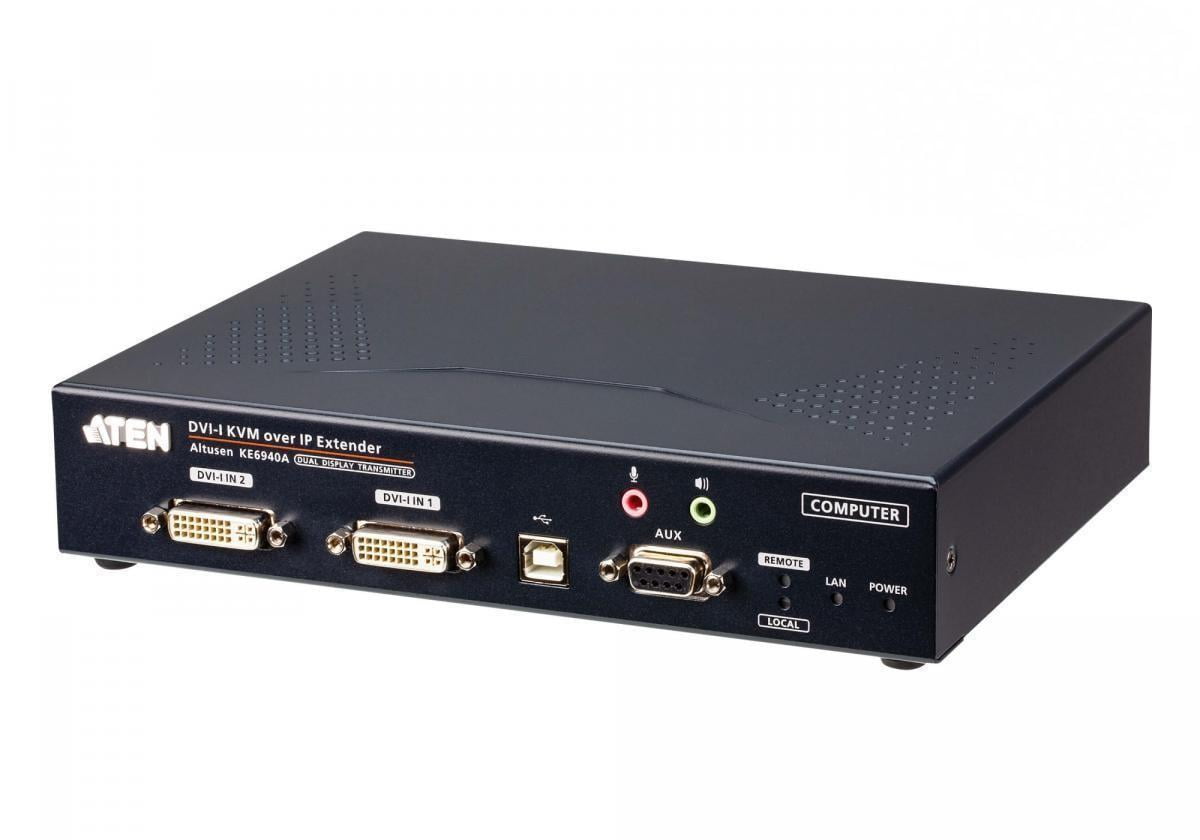 Передатчик DVI-I Dual Display KVM over IP transmitter (Ethernet + Optical)
