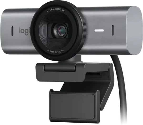 Веб-камера Logitech BRIO MX 3840x2160, 30 кадр/с, USB, микрофон, шторка приватности, автофокус, крепление на мониторе, графитовый