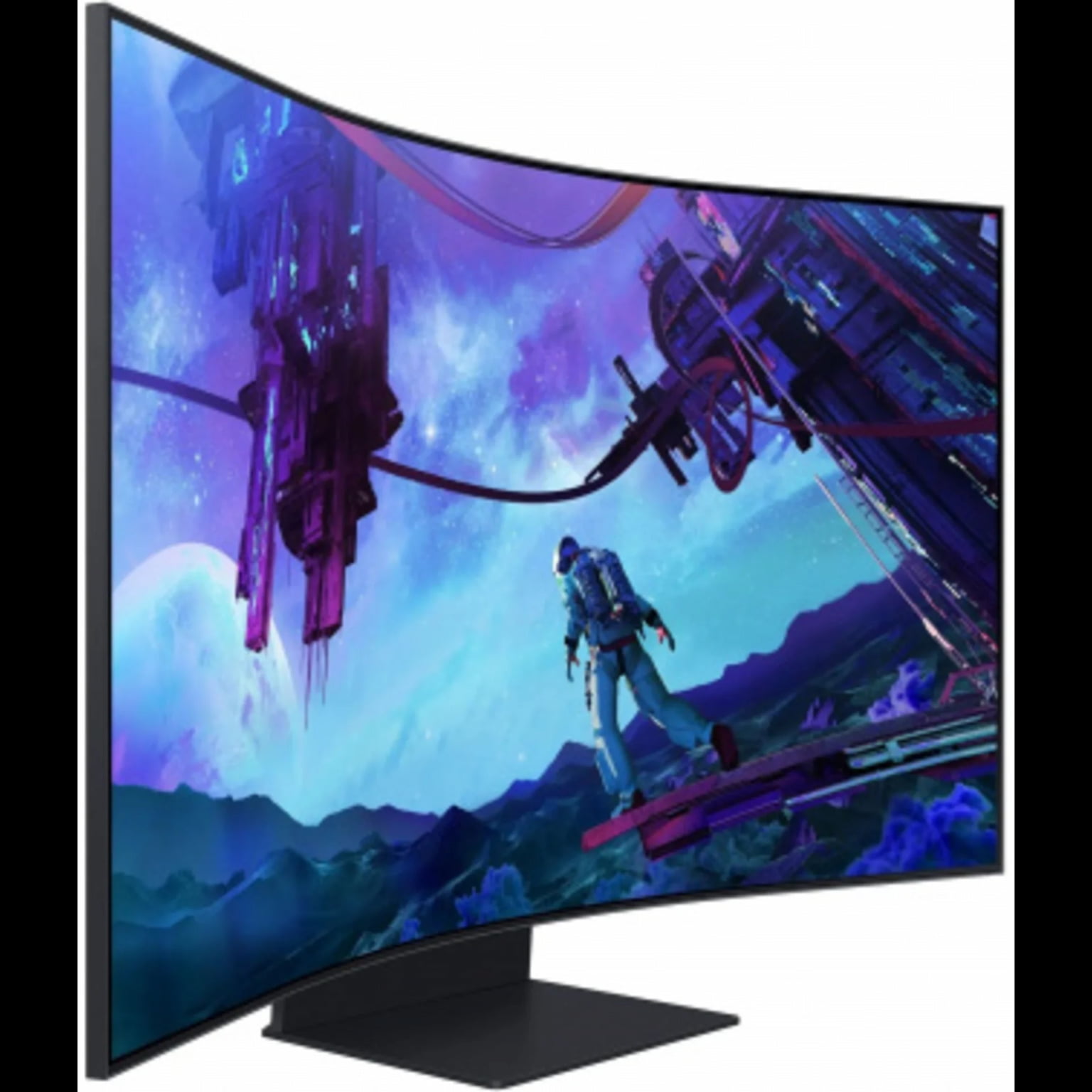 Монитор 55" Samsung Odyssey Ark S55CG97WNI VA 3840x2160, 165 Гц, 1 мс, 16:9, 600 кд/м2, 3xHDMI, 1хDP, 1хEthernet, 1x3.5 мм, 2хUSB, изогнутый, черный