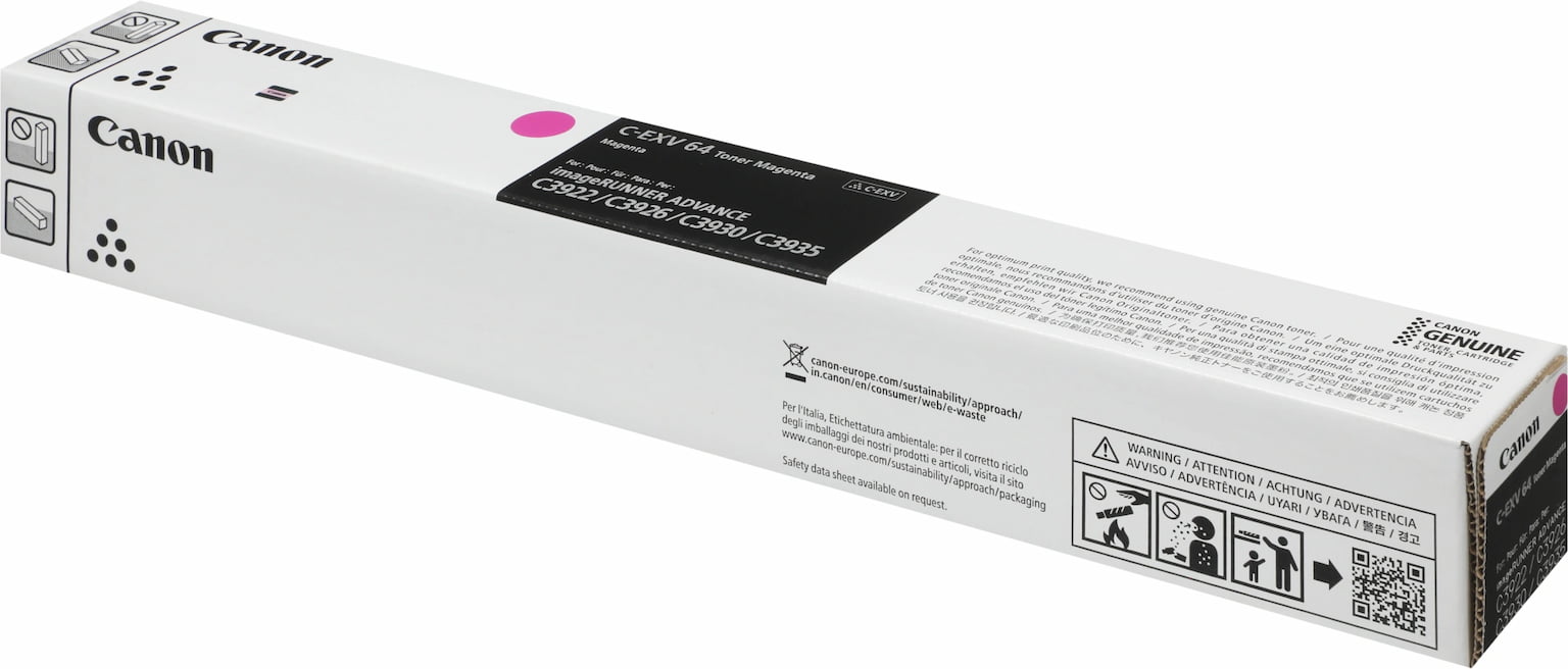 Тонер Canon C-EXV64M 5755C002 пурпурный туба 650гр. для копира imageRunner Advance DX C3922i/C3926i/C3930i/C3935i, (ISO 25500 стр)