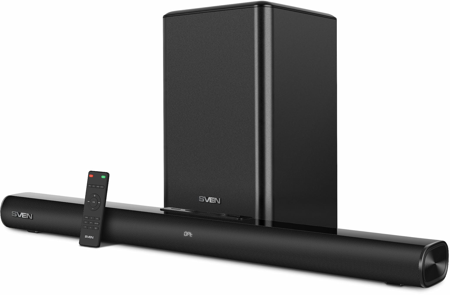 Саундбар SVEN SB-2200D черный (2 x 60W, Bluetooth сабвуфер 180W, пульт ДУ, LED-дисплей, HDMI, USB)