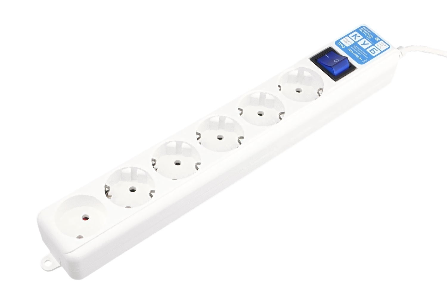 Фильтр-удлинитель PowerCube PRO (SPL(5+1)-16B-P-3M) 3.0 м, LC контур - подавление В/Ч помех, 16А/3,5кВт