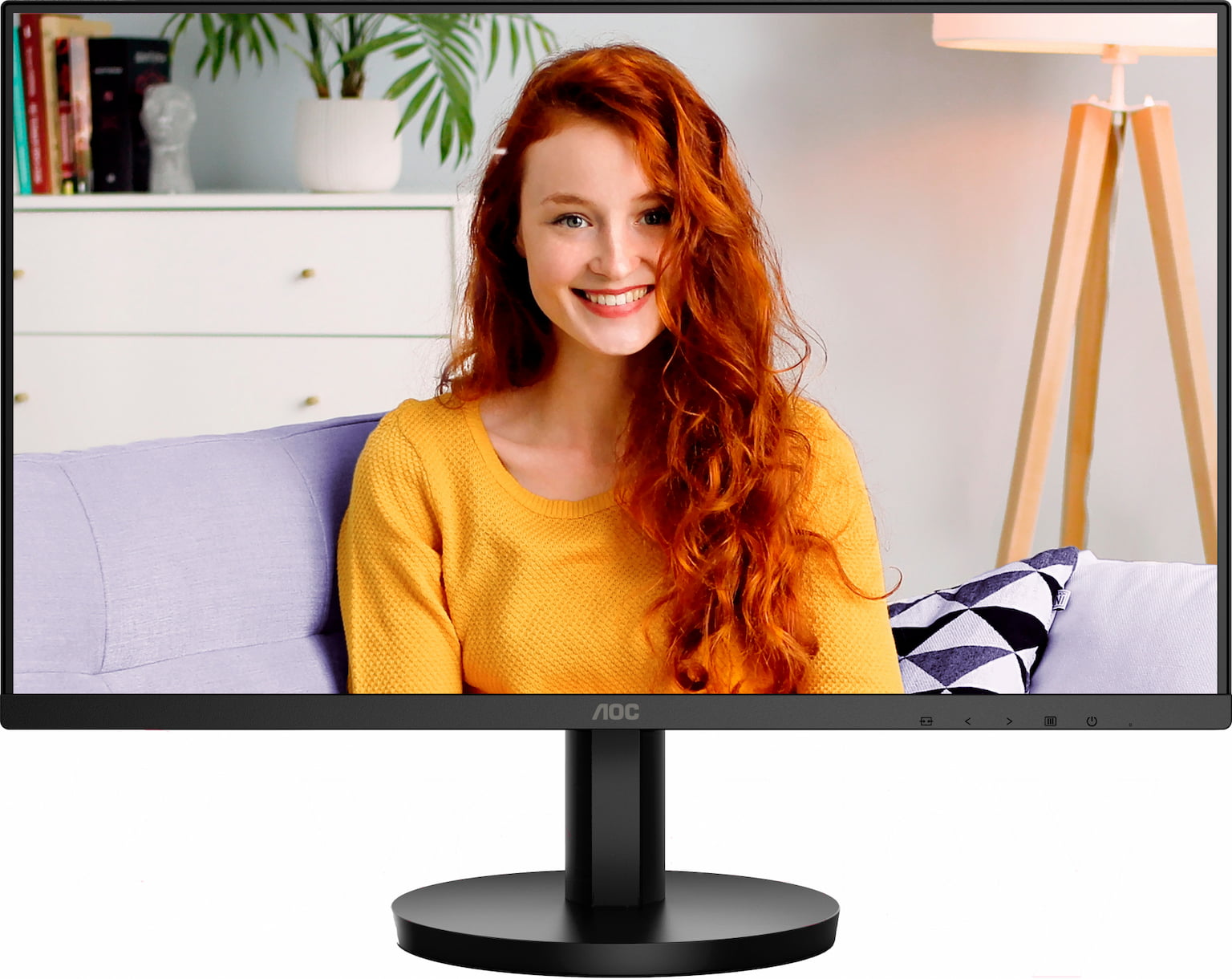 Монитор 27" AOC 27B3HMA2 VA 1920x1080, 100 Гц, 4 мс, 16:9, 250 кд/м2, 1xHDMI, 1x3.5 мм, черный