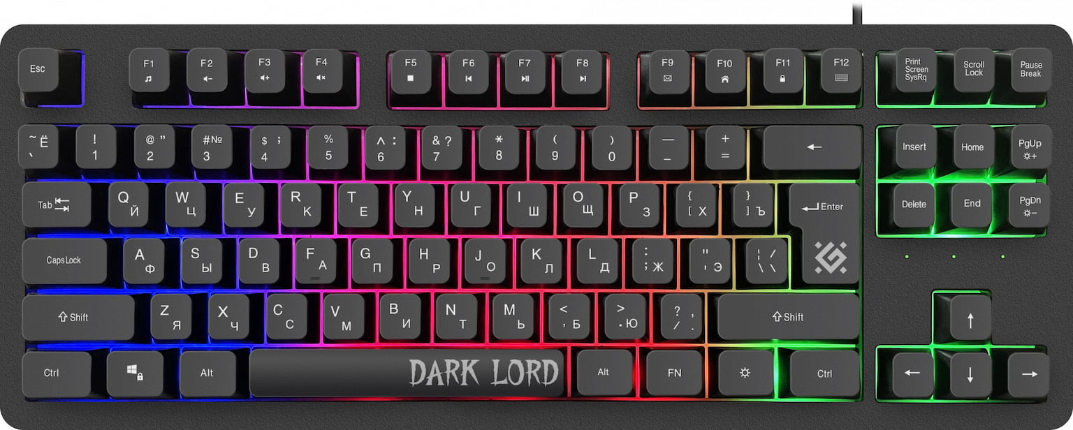 Клавиатура проводная Defender Dark Lord GK-580, USB, черный