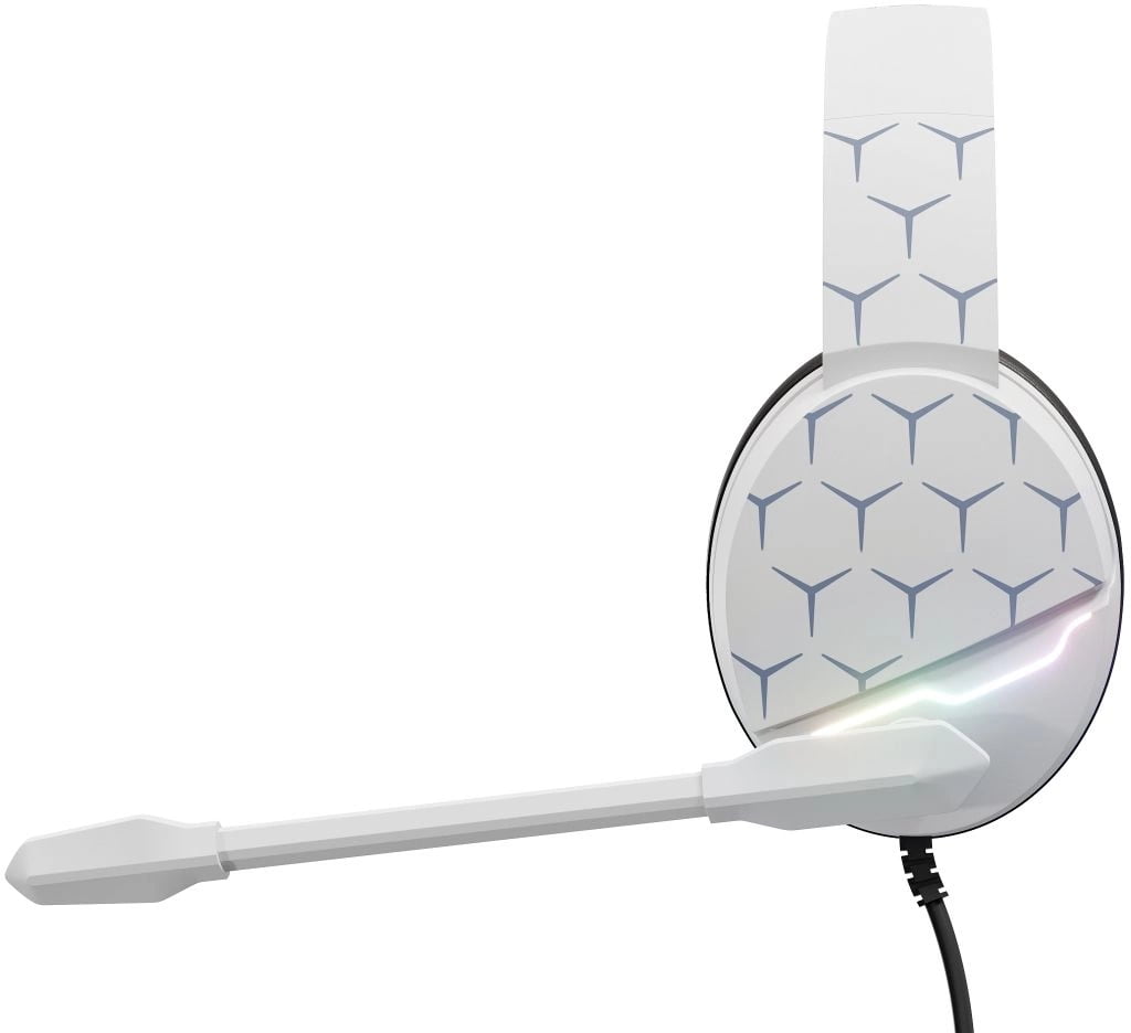 Гарнитура Oklick HS-L710G белый/чёрный, проводная, USB, подсветка