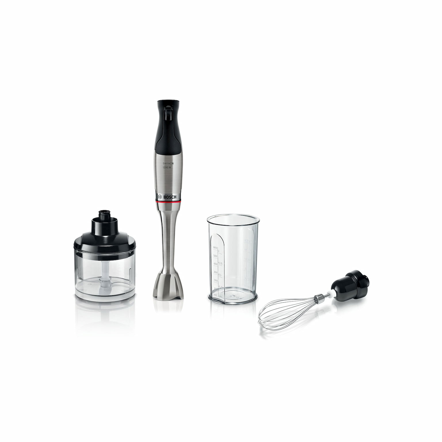 Блендер погружной Bosch MSM6M821 серый, 1200 Вт, плавная регулировка, турбо