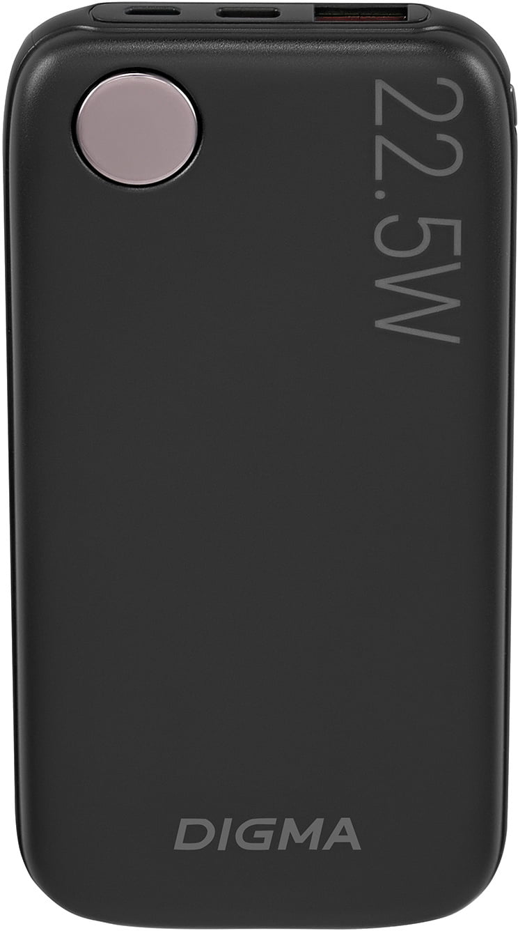 Портативный аккумулятор Digma DGPF10B 10000mAh QC3.0/PD3.0 22.5W 3A USB-A/USB-C черный